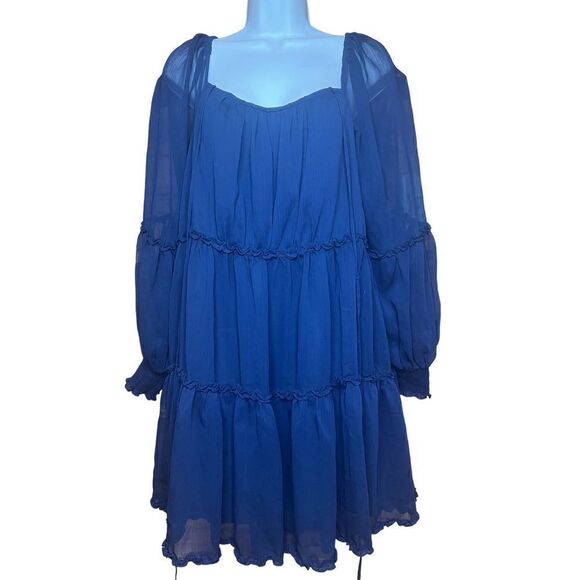 Cinq a Sept Phyllis Peasant Dress In Black NWOT Size 8 - Picture 1 of 7